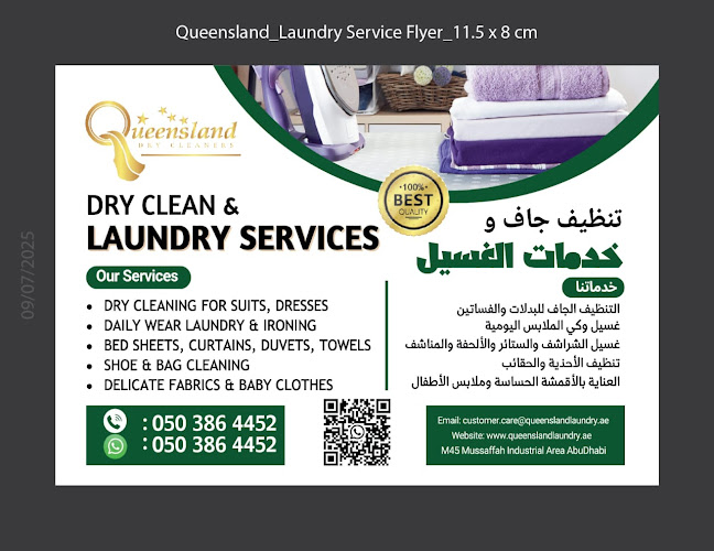 Queensland Laundry and Dry Cleaners LLC in Musaffah Industrial